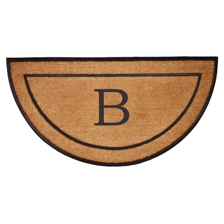 Calloway Mills Monogram Door Mat, Black, Natural, 36 in W x 72 in L 106573672B